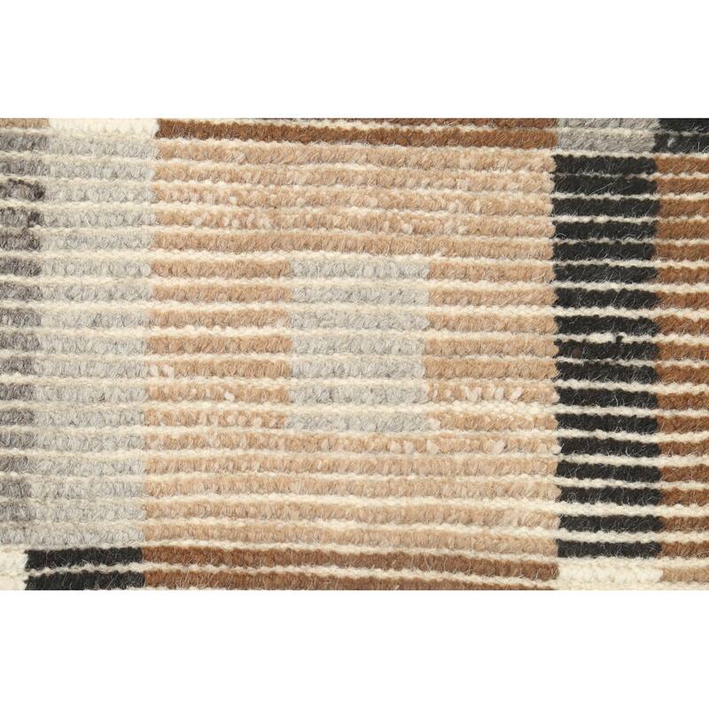 Geometric Contemporary Moroccan Oriental Wool Area Rug Handmade - 5'6" x 7'6"