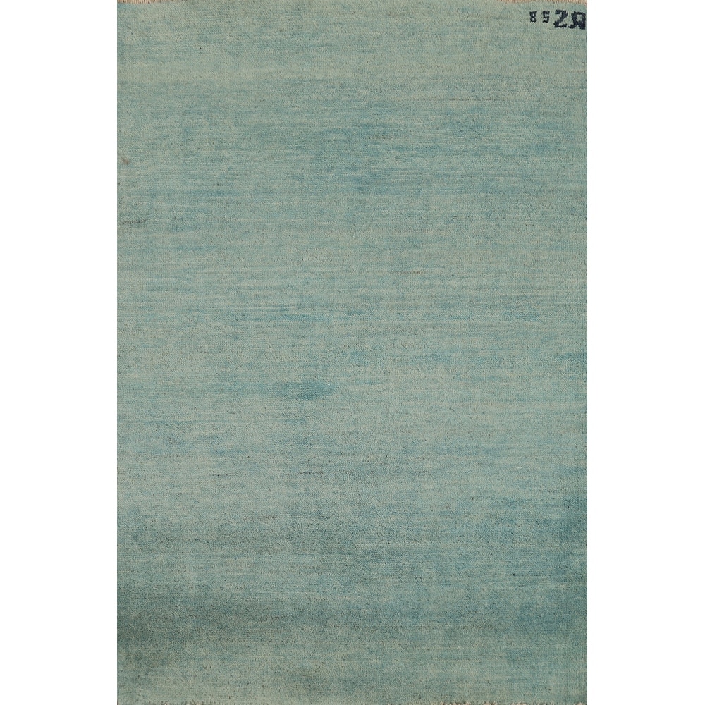 Stripe Gabbeh Modern Foyer Rug Handmade Wool Carpet - 2'9"x 4'0"