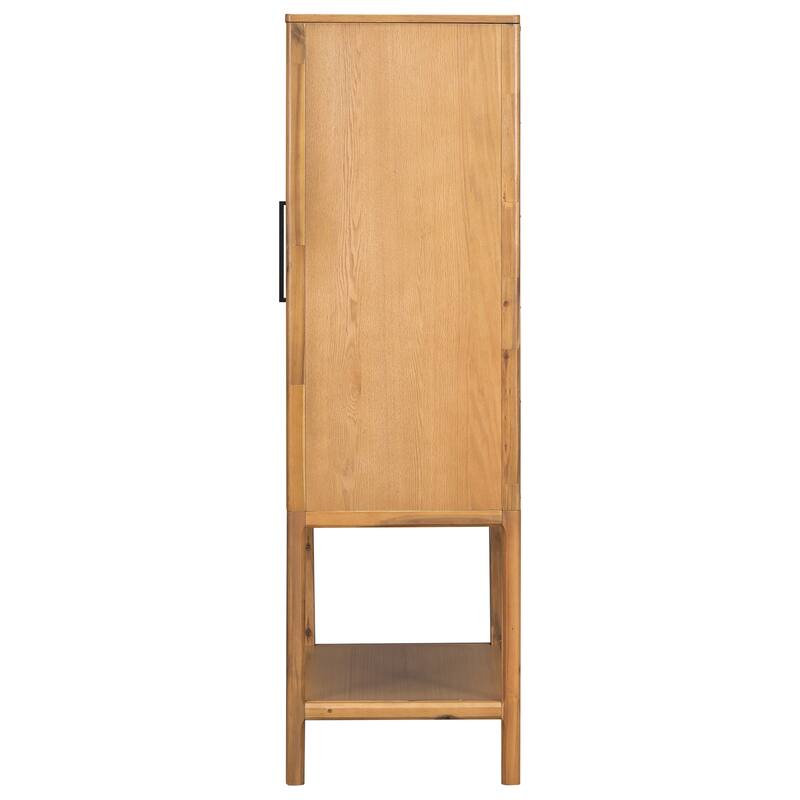 Sophisticated Oak Veneer Cabinet With Multiple Storage Functions,Suitable For Study,Entryway,Hallway,Living Room,Foyer