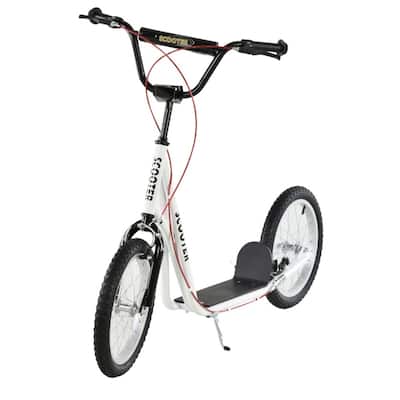 Children’s Ride-On Scooter with Soft Grip Handlebar and Anti-Slip Foot Deck for Outdoor Use - 54.75"L x 22.75"W x 35.5"-37.75"H