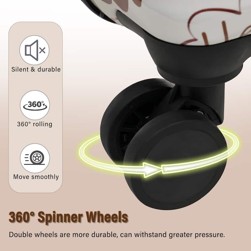 20 Inch Carry on Luggage Airline Approved Lightweight Glossy Hardshell Suitcase with Spinner Wheels, TSA Lock