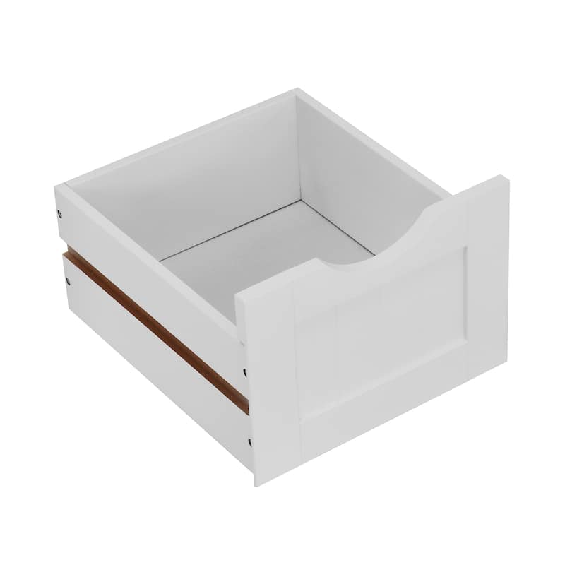 Anmytek White 4 Drawer Freestanding Bathroom Storage Cabinet