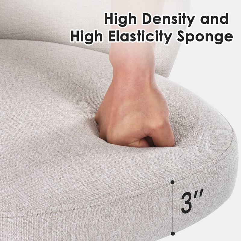 Set of 2 Swivel Upholstered Dining Chairs