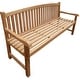 preview thumbnail 6 of 5, Seven Seas Teak Buenos Aires Oval Outdoor Teak Wood Patio Bench, 6 Foot