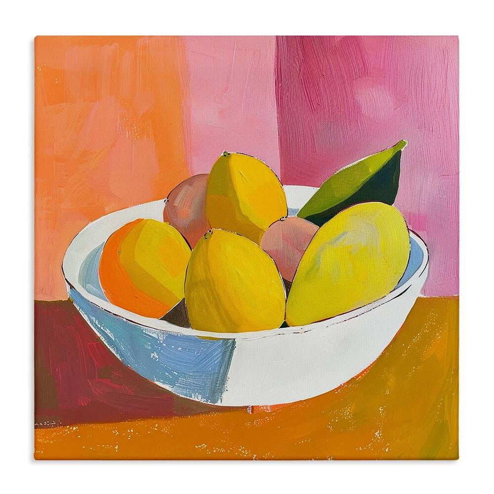 Stupell Bold Kitchen Citrus Fruits Canvas Wall Art Design By Walker Noble