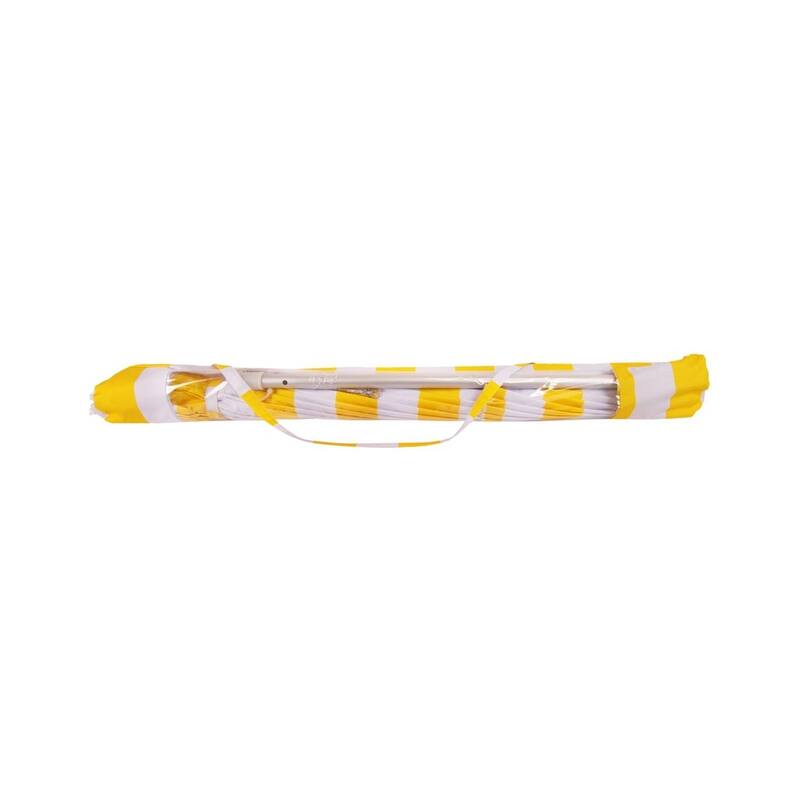 Premium 8 ft Yellow or Lime Stripe Patio & Beach Umbrella with Travel Bag