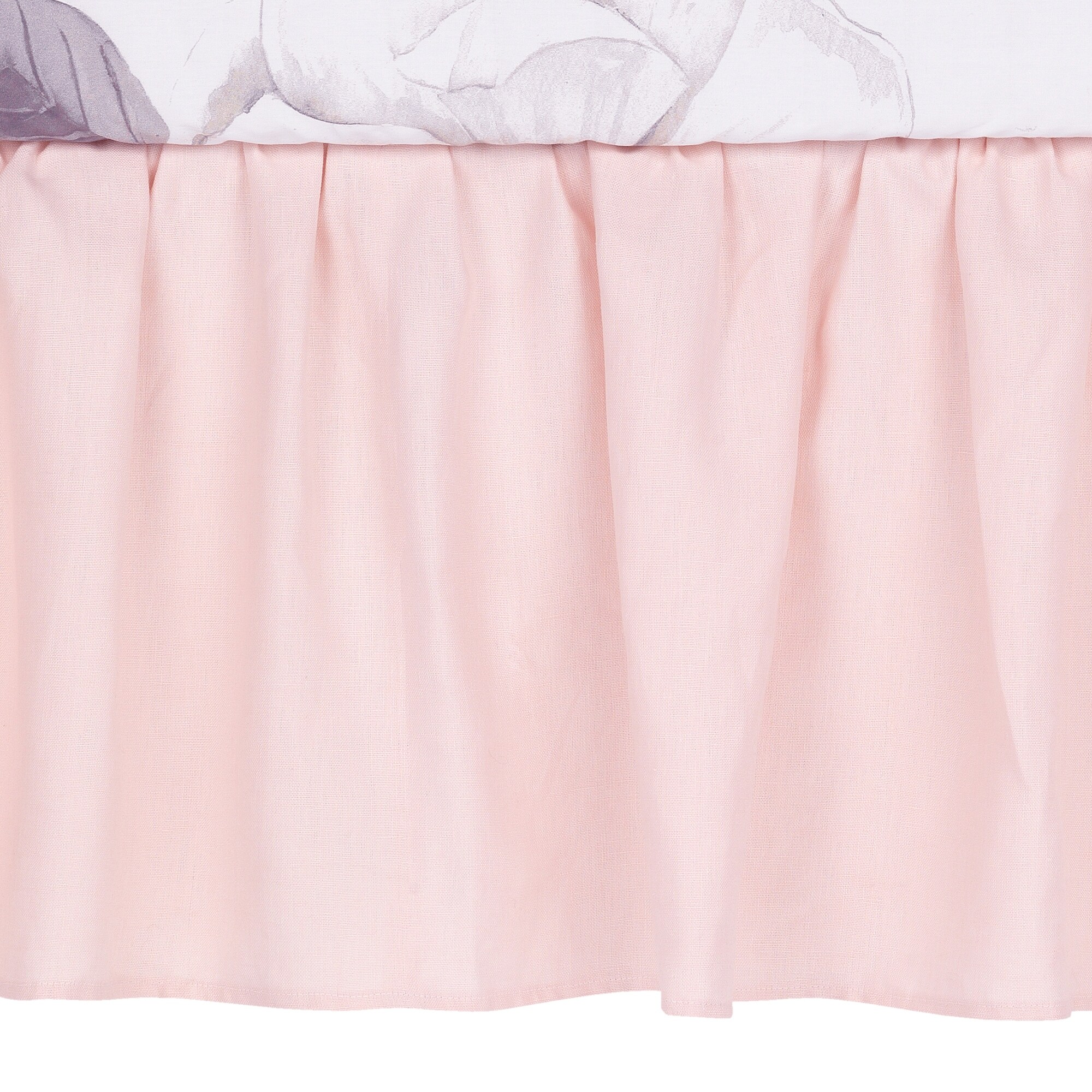 pink crib skirt