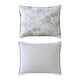preview thumbnail 3 of 5, Tommy Bahama Beachway Blooms Reversible Grey Duvet Cover Set