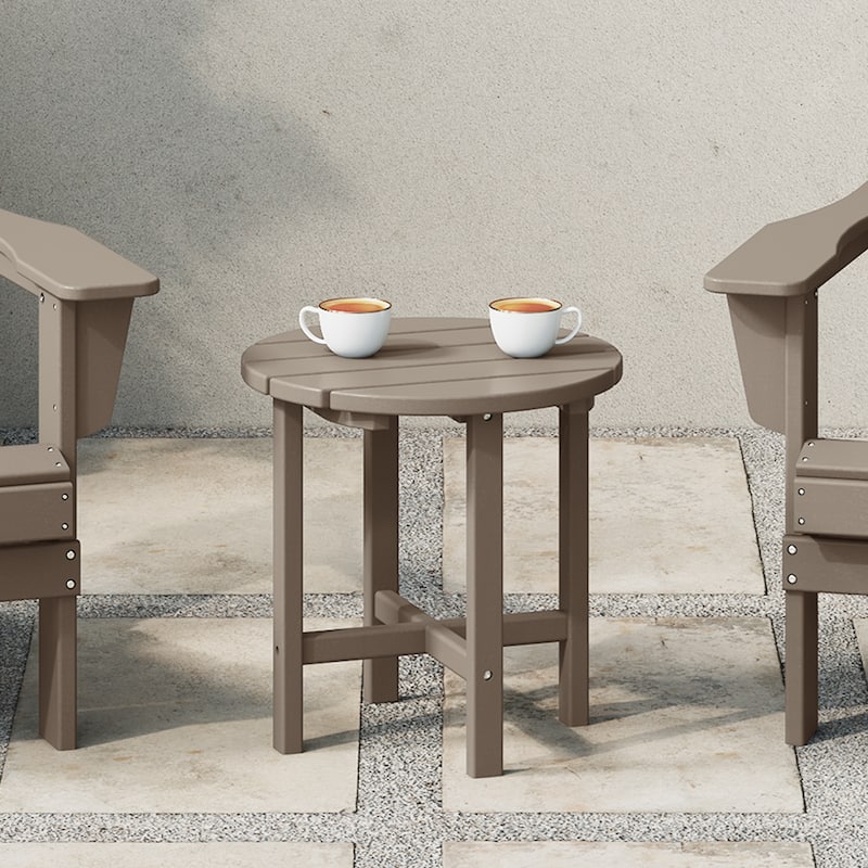 Polytrends Altura Eco-friendly All Weather Round 18" Side Table