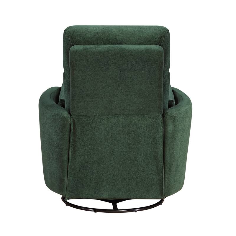 Fremont & Park Lennon 35" Microfiber Manual Swivel Glider Recliner - Removable Back