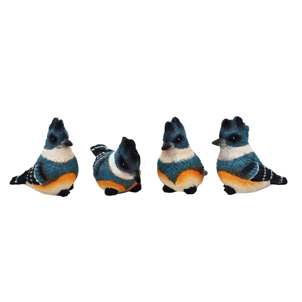 Transpac Small Resin Woodpecker Set of 4 Spring Home Decorations