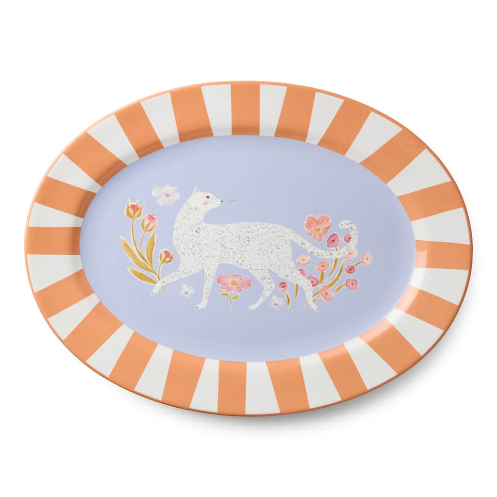 Certified International Menagerie Oval Platter - 15.75"L x 12.75"W x 1.00"H