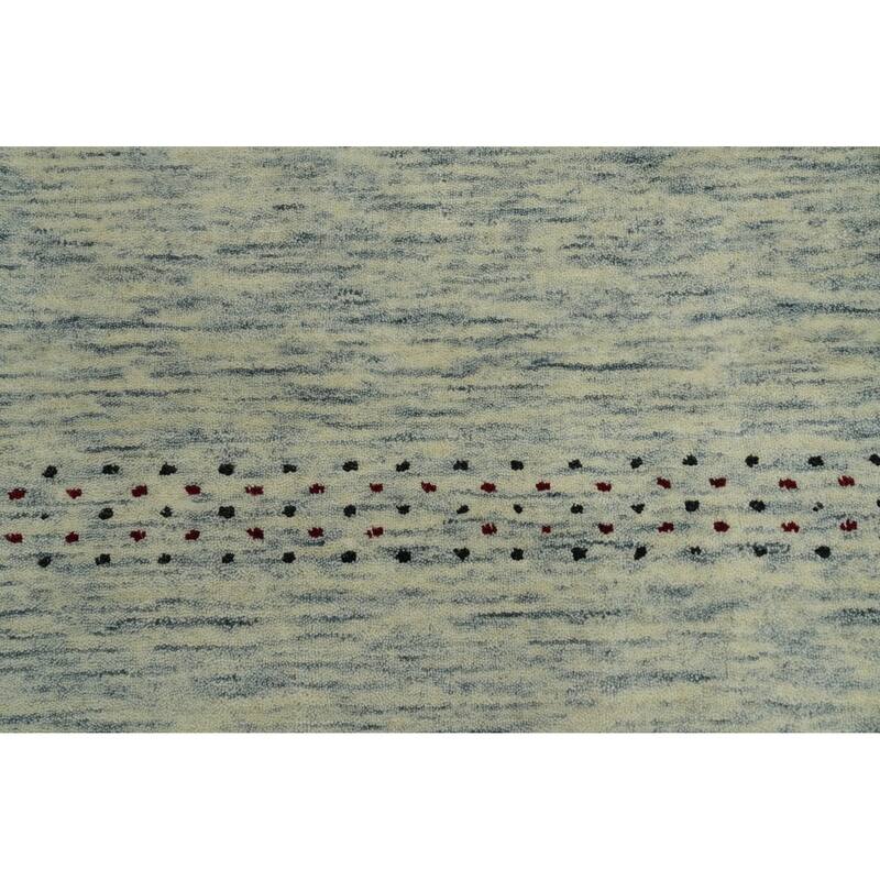 Hand Knotted Oriental 100% Wool Carpet Tribal Animal Pictorial Beige & Ivories Gabbeh Area Rug - 9' 11'' X 8' 0''