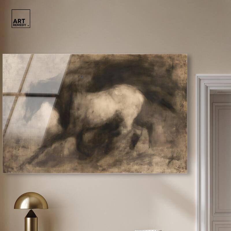 Dark Horse Acrylic by Art Remedy, Ready to Hang