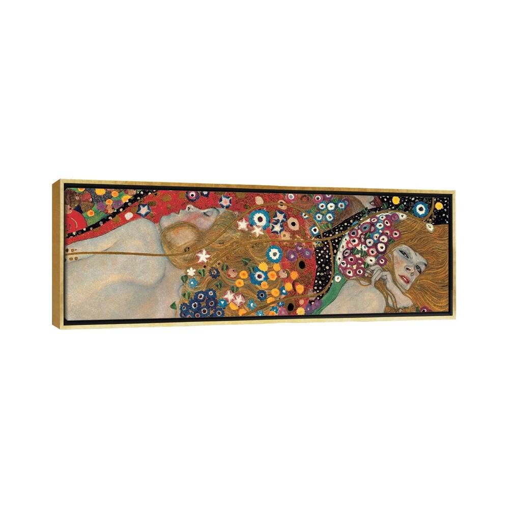 iCanvas "Sea Serpents, Detail I" by Gustav Klimt Framed Canvas Print