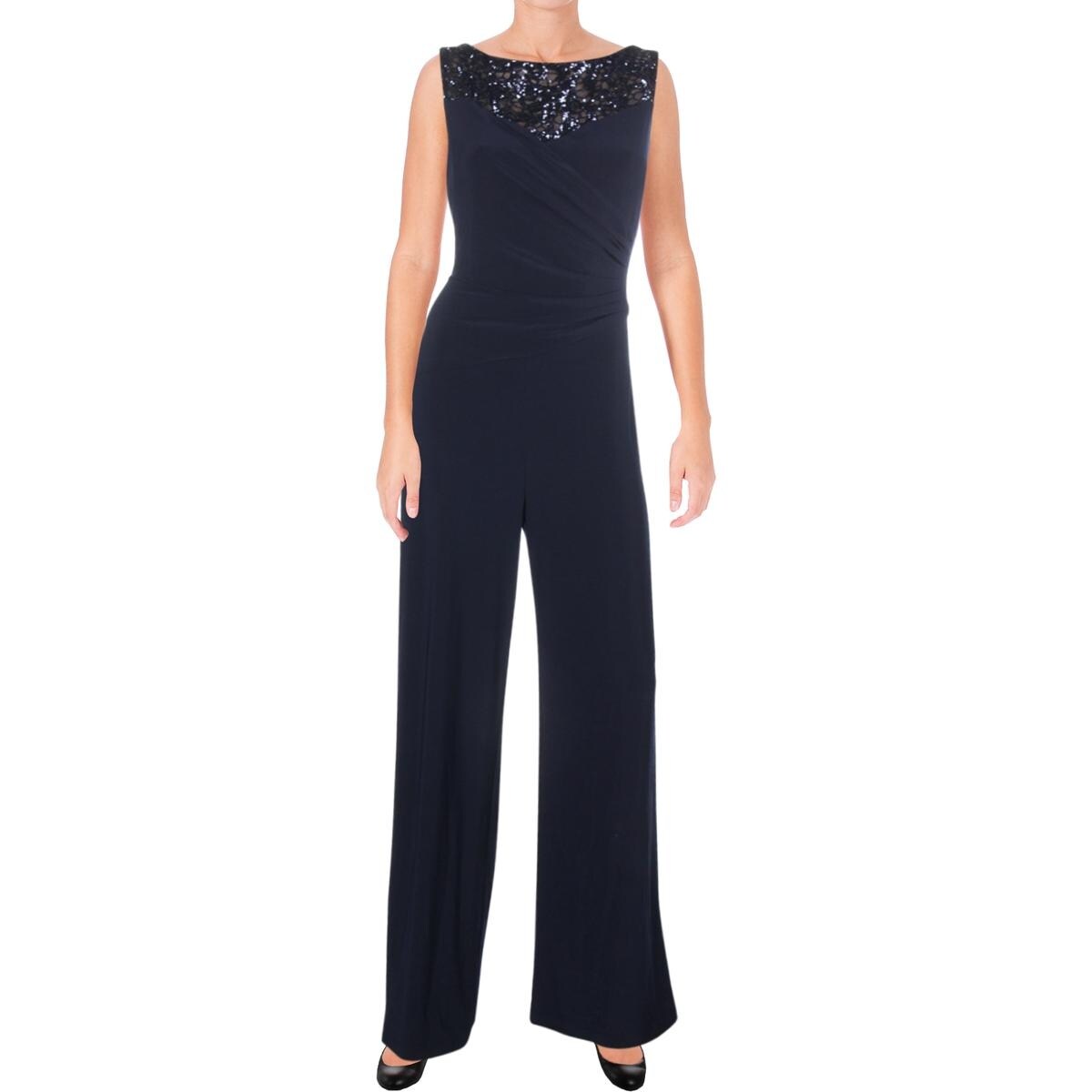 womens jumpsuit with overlay