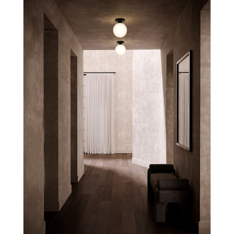 Alora Lighting SF430108 Otis 8" Wide Semi-Flush Globe Ceiling Fixture