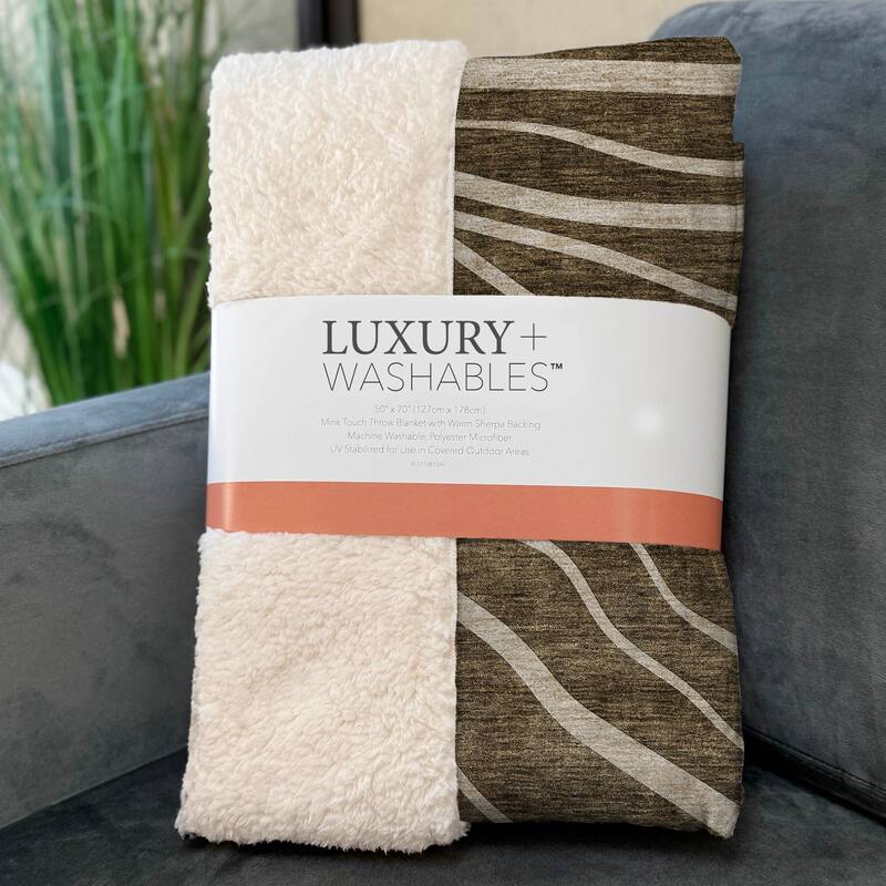 Premium Machine Washable Modern Sun Sherpa Throw Blanket