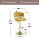 preview thumbnail 13 of 36, HOMEFUN Velvet Swivel Adjustable Height Scallop Bar Stools With Footrest(set of 2)