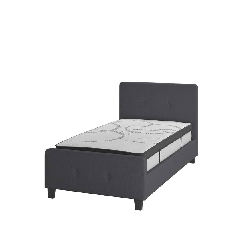 Tufted Platform Bed with 10 Inch Pocket Spring Mattress