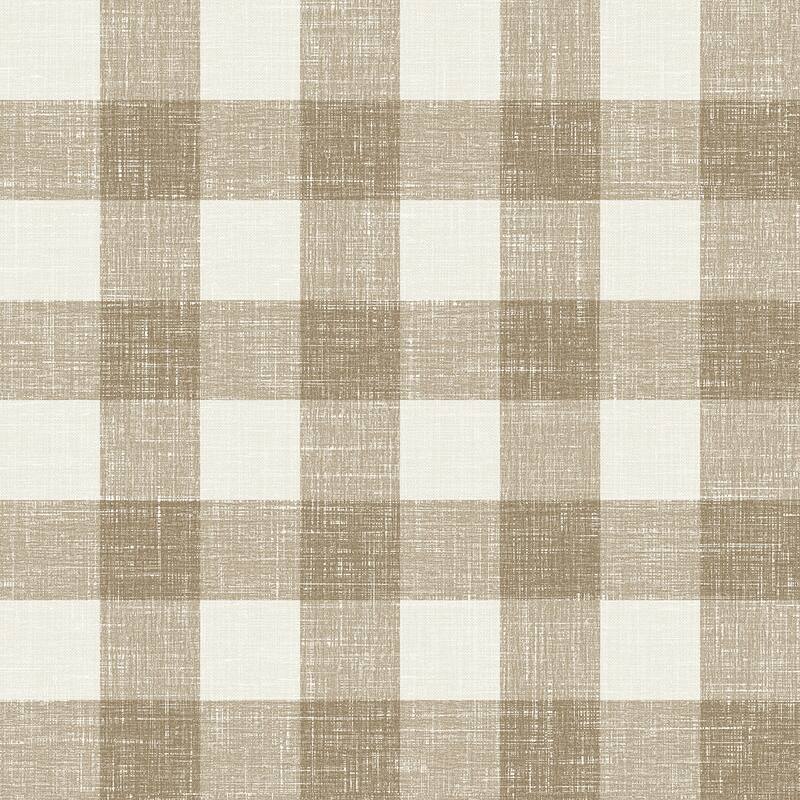 Seabrook Designs Bebe Gingham Nonwoven Unpasted Wallpaper - 27 in. W x 27 ft. L - Driftwood