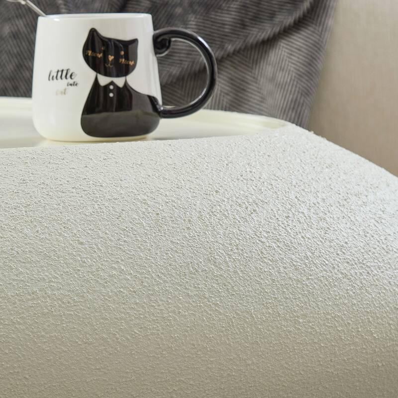 47.24" Fiberglass Oval Faux Matte Rocks Coffee Table