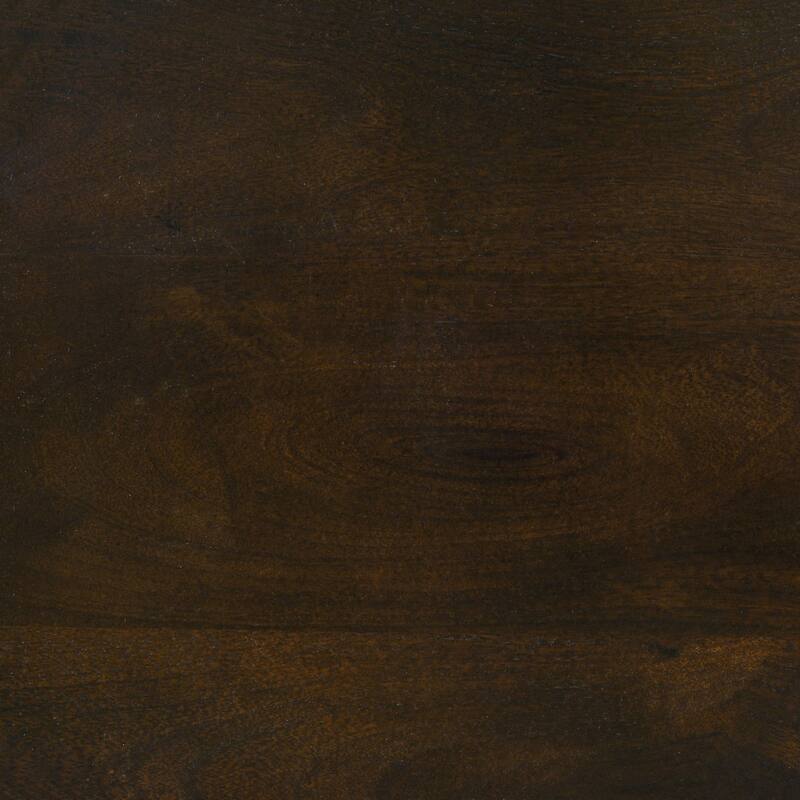 Krish 18-inch Round Mango Wood Side Table