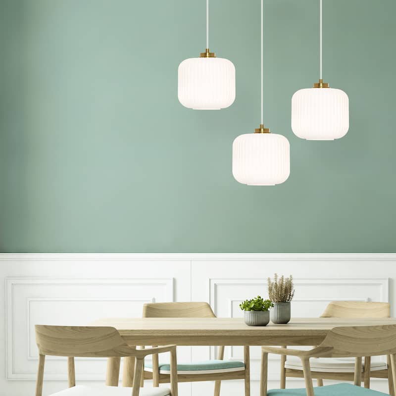 Digby River of Goods Glass and Metal Globe Shade Pendant Light