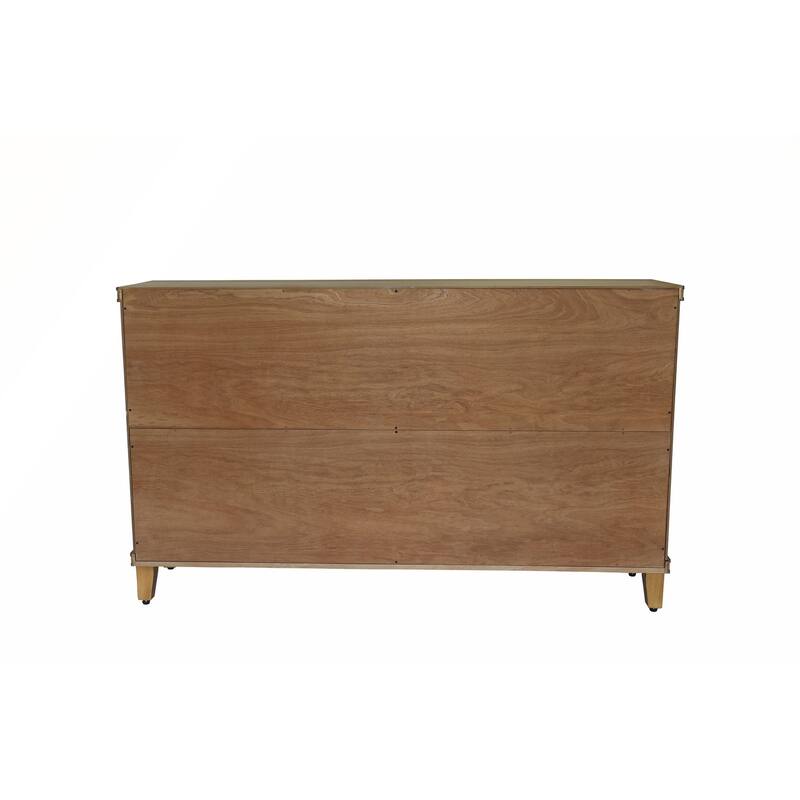 59in Brown Accent Cabinet with 4 Doors