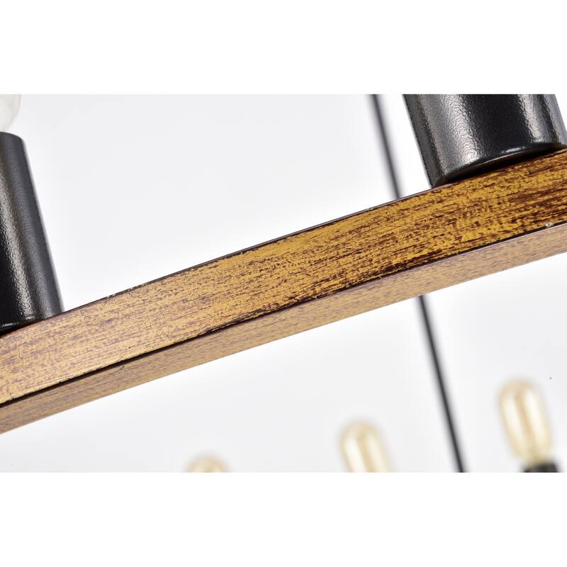 Nate Wood Grain+Smith Iron 24-Light 47-Inch Round Wagon Wheel Chandelier