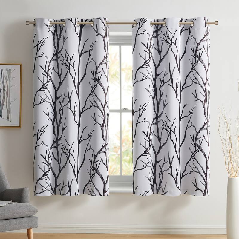 VCNY Home Kingdom Branch Blackout Curtain Panel - 40" x 63" - Ivory