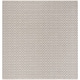 SAFAVIEH Handmade Flatweave Montauk Everly Casual Cotton Rug - 6' x 6' Square - Ivory/Grey