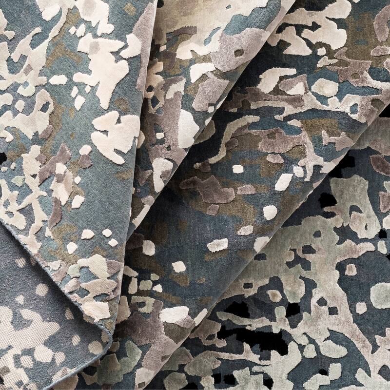 Hand-Knotted Hingham Abstract Viscose Area Rug - 8' x 10'