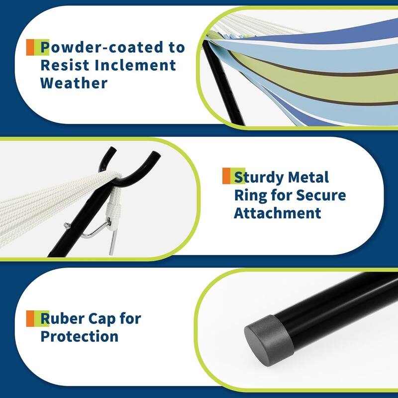 Hammock with Stand for Outside,Outdoor Portable Hammock with Waterproof Carry Bag