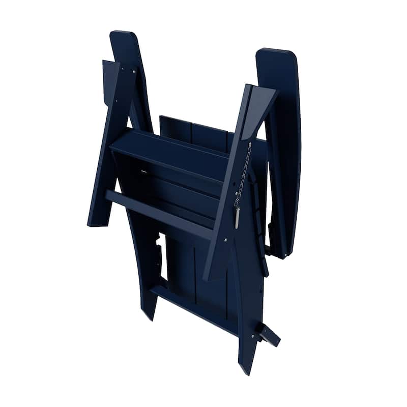 Shoreside Modern 12-Piece Folding Adirondack Chair With Ottoman And Side Table