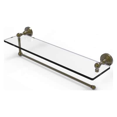 Allied Brass Waverly Place Collection Paper Towel Holder with 22 Inch Glass Shelf