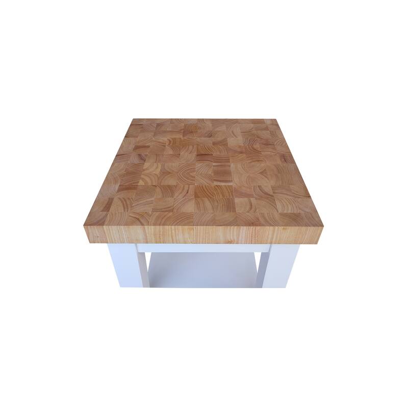 Copper Grove Lakeland Solid Parawood Kitchen Island Cart