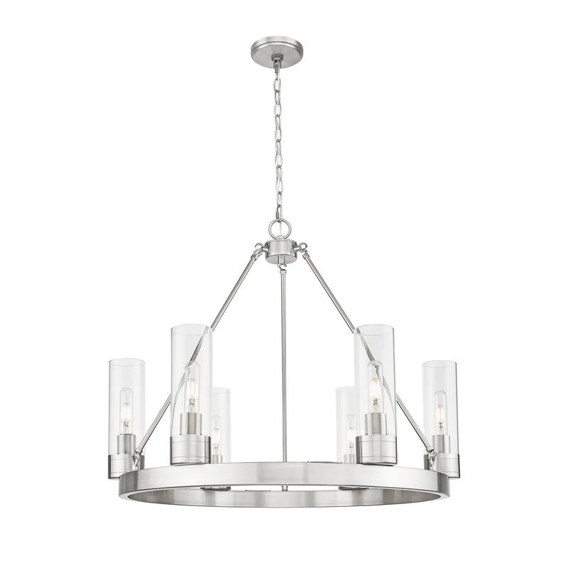 Innovations Lighting Downtown Urban - Boreas - 6 Light 29" Chandelier with 8" Shades