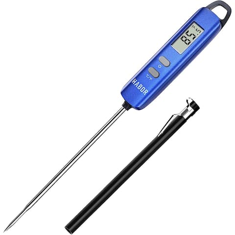 Stainless Steel Digital Cooking Thermometer, Instant Read Digital Food, and Meat Thermometer,Blue
