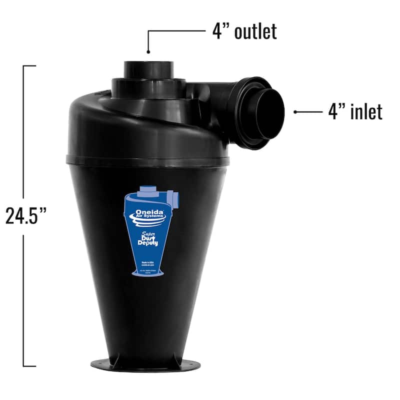 Oneida Air Systems Super Dust Deputy 4/5 Deluxe Cyclone Kit for Dust Collectors - N/A