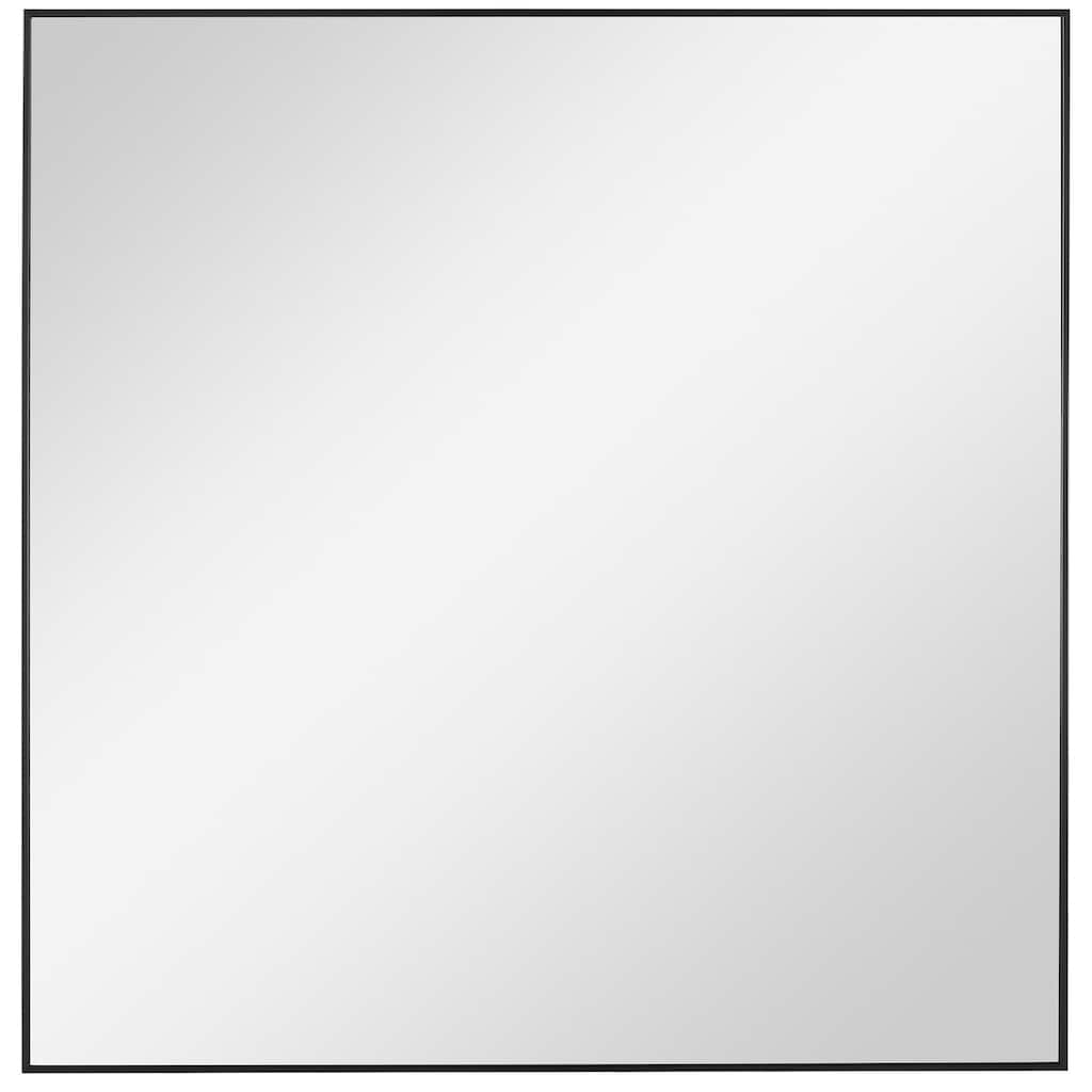 Square Framed Sleek Wall Mirror - 29" - Black