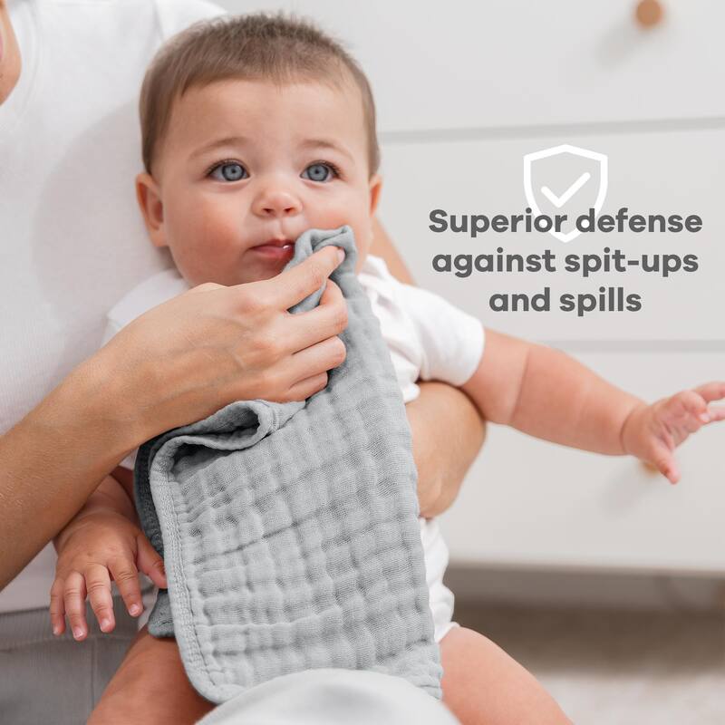 Muslin Burp Cloths for Babies by Comfy Cubs