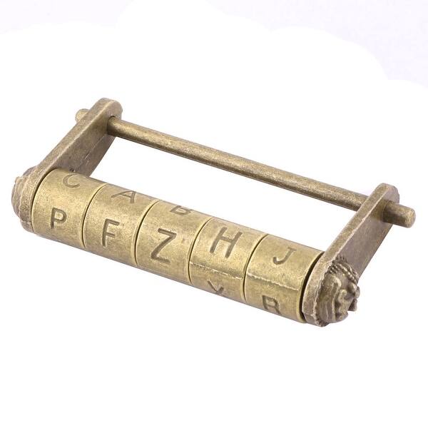 Shop Home Cabinet Box Case Metal Letters Password Chinese Lock Padlock Bronze Tone Bronze Tone On Sale Overstock 28772484