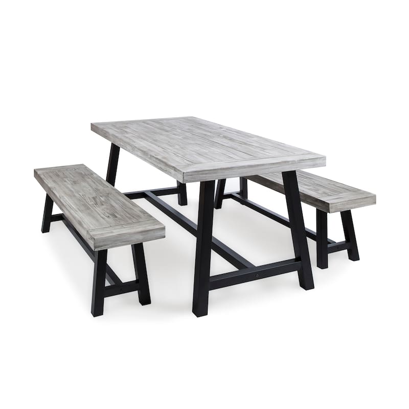 Carlisle Acacia Outdoor 3-piece Dining Set by Christopher Knight Home