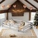 preview thumbnail 14 of 34, Floor Bed with Fence,Wood Kids Bed,Twin Size