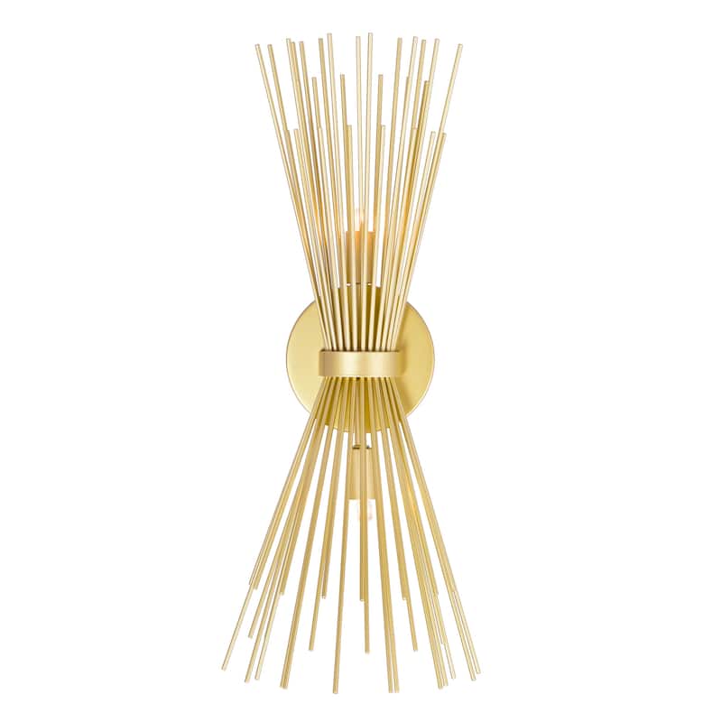 Savannah 2 Light Wall Sconce With Gold Leaf Finish - Gold Leaf - Gold Leaf