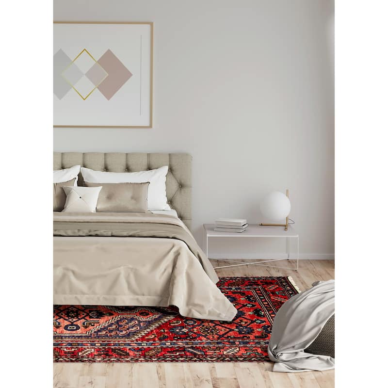 ECARPETGALLERY Hand-knotted Andelz Red Wool Rug - 3'4 x 6'4