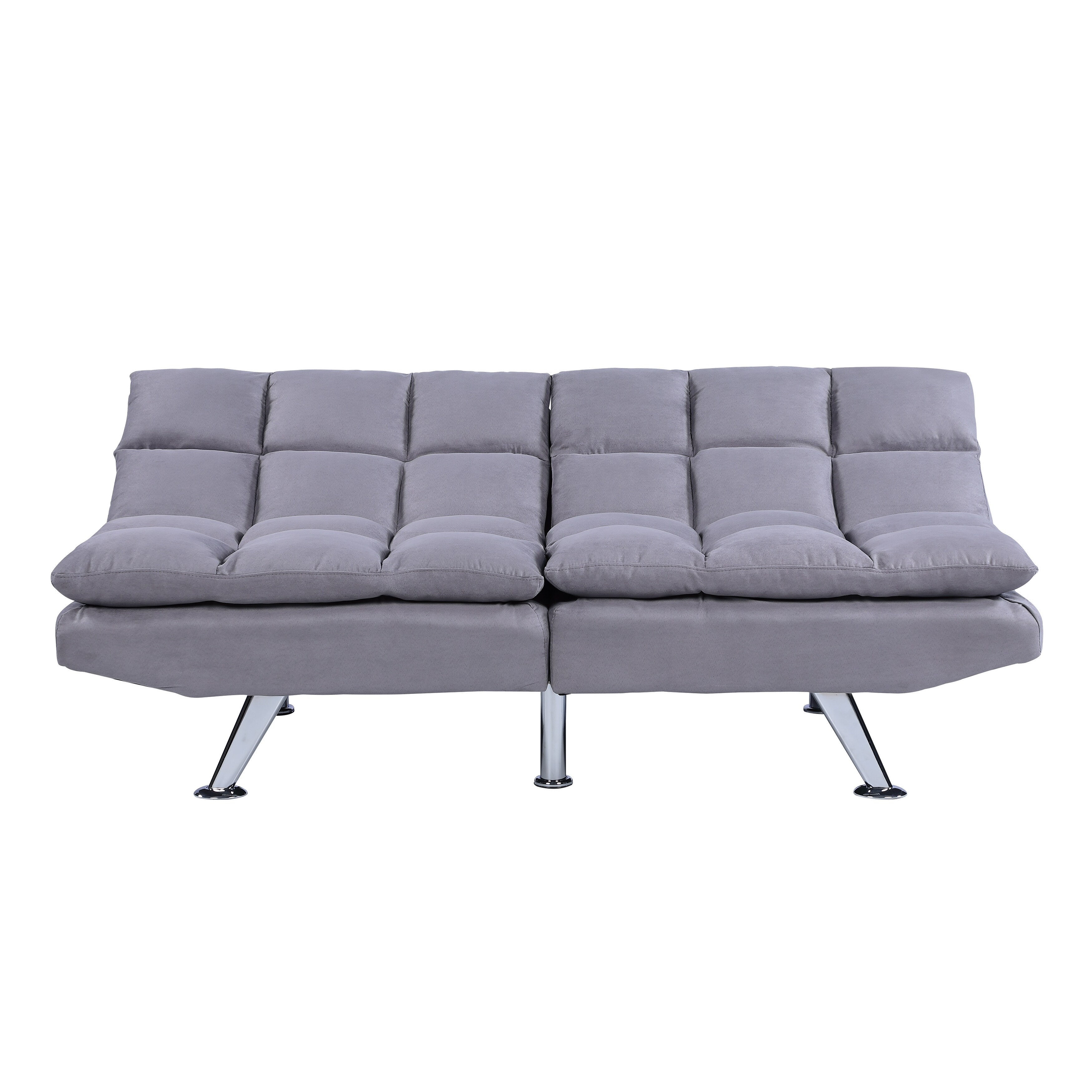 Grey cheap suede futon