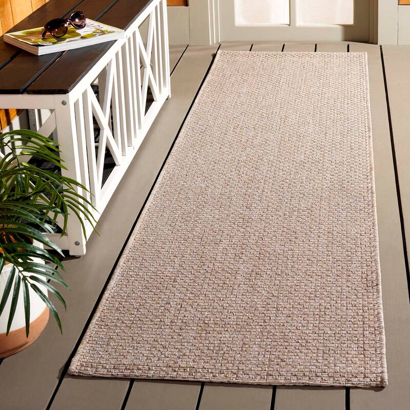 SAFAVIEH Sisal All Weather Tishie Indoor/Outdoor Waterproof Patio Backyard - 2'2" x 6'7" - Taupe