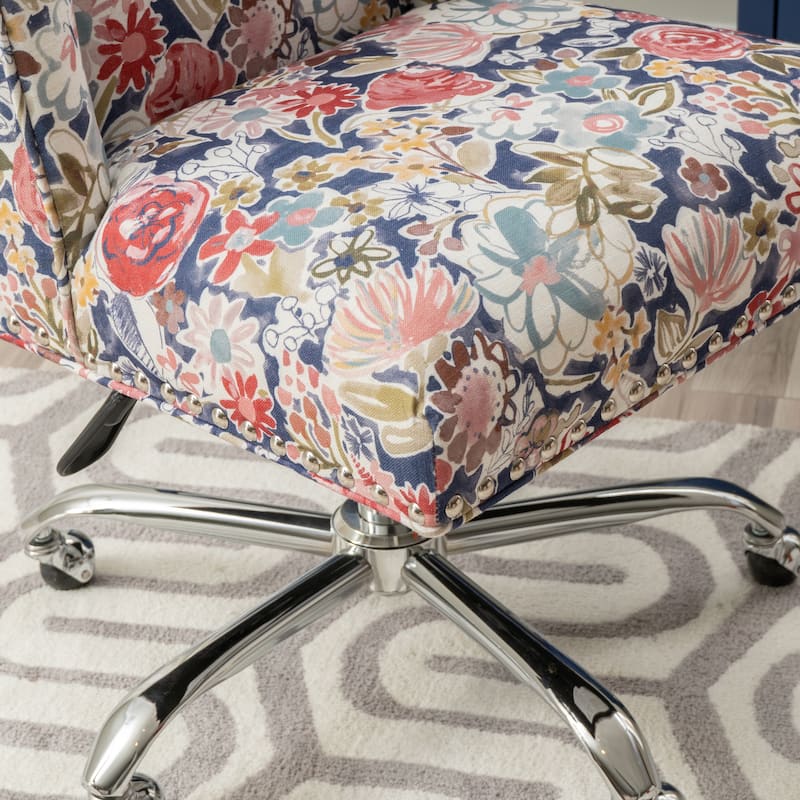 Violet Cow Print Office Chair